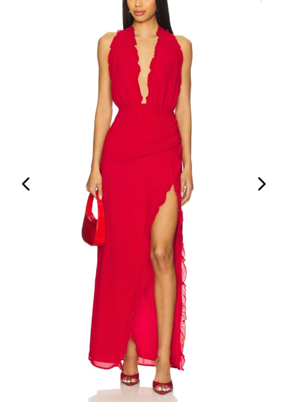 NWT Size M Red Estrella MORE TO COME maxi dress revolve